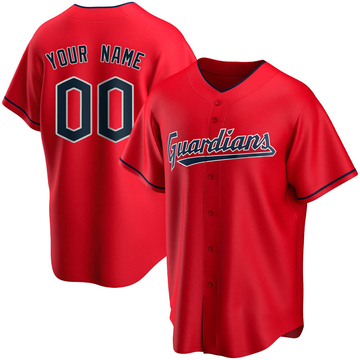 Custom Men's Replica Cleveland Guardians Red Alternate Jersey
