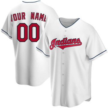 Custom Men's Replica Cleveland Guardians White Home Jersey