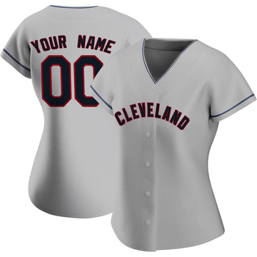 Custom Women's Authentic Cleveland Guardians Gray Road Jersey