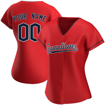 Custom Women's Replica Cleveland Guardians Red Alternate Jersey