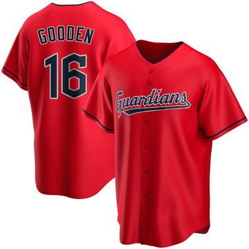 Dwight Gooden Youth Replica Cleveland Guardians Red Alternate Jersey