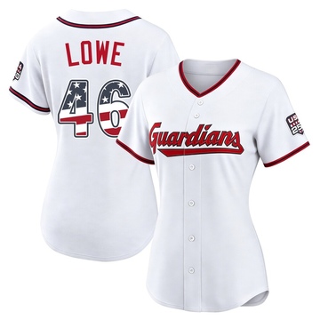 Nathaniel Lowe Women's Limited Cleveland Guardians White USA 250 Fourth Of July Home Stadium Jersey
