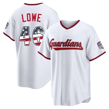 Nathaniel Lowe Youth Limited Cleveland Guardians White USA 250 Fourth Of July Home Stadium Jersey