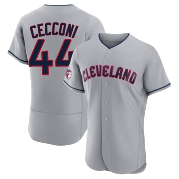 Slade Cecconi Men's Authentic Cleveland Guardians Gray Road Jersey