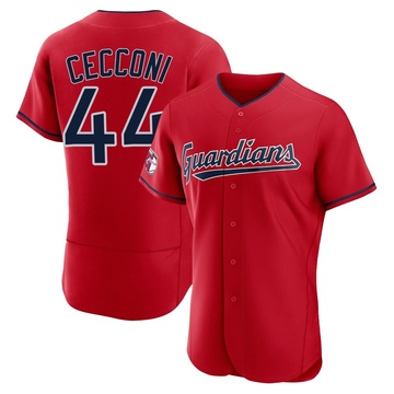 Slade Cecconi Men's Authentic Cleveland Guardians Red Alternate Jersey
