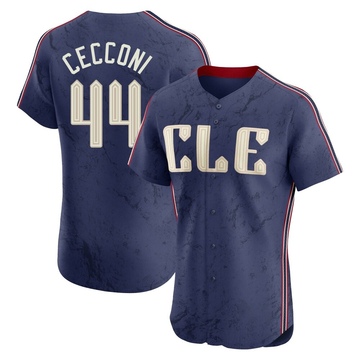Slade Cecconi Men's Elite Cleveland Guardians Navy 2024 City Connect Jersey