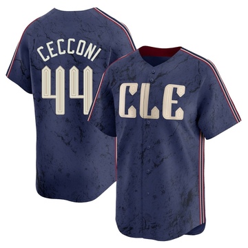 Slade Cecconi Men's Limited Cleveland Guardians Navy 2024 City Connect Jersey