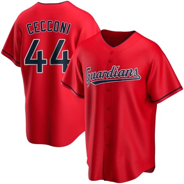 Slade Cecconi Men's Replica Cleveland Guardians Red Alternate Jersey