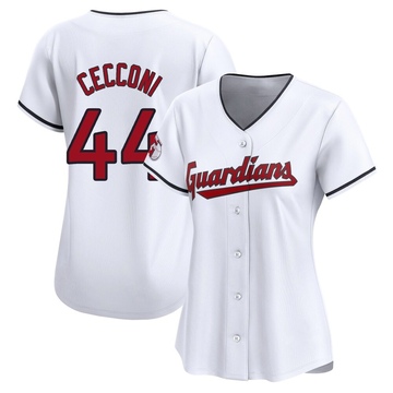 Slade Cecconi Women's Limited Cleveland Guardians White Home Jersey