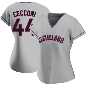 Slade Cecconi Women's Replica Cleveland Guardians Gray Road Jersey