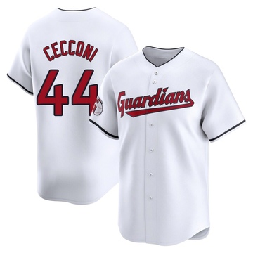 Slade Cecconi Youth Limited Cleveland Guardians White Home Jersey