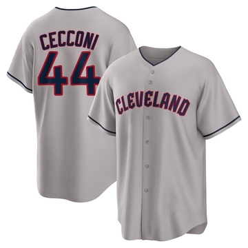 Slade Cecconi Youth Replica Cleveland Guardians Gray Road Jersey